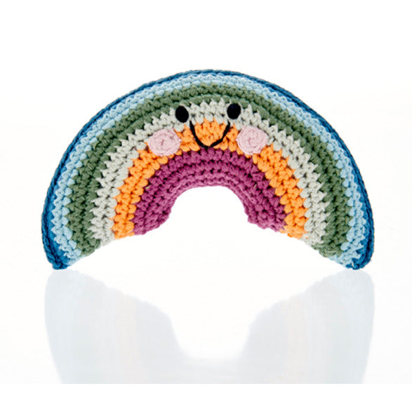 Friendly Rainbow Organic Rattle