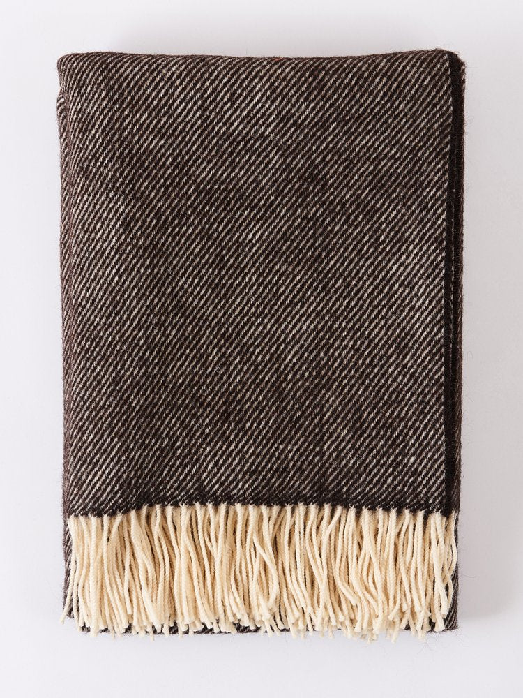 Black 100% British Wool Blanket